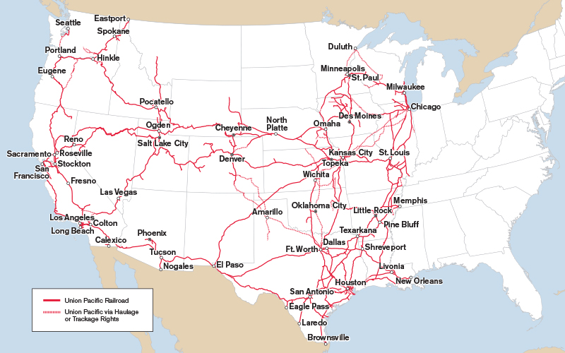 Union Pacific System Map