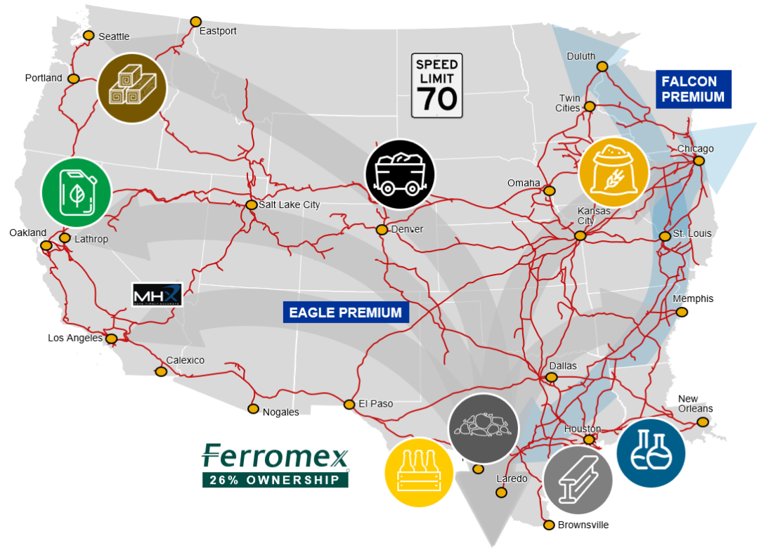Union Pacific franchise map